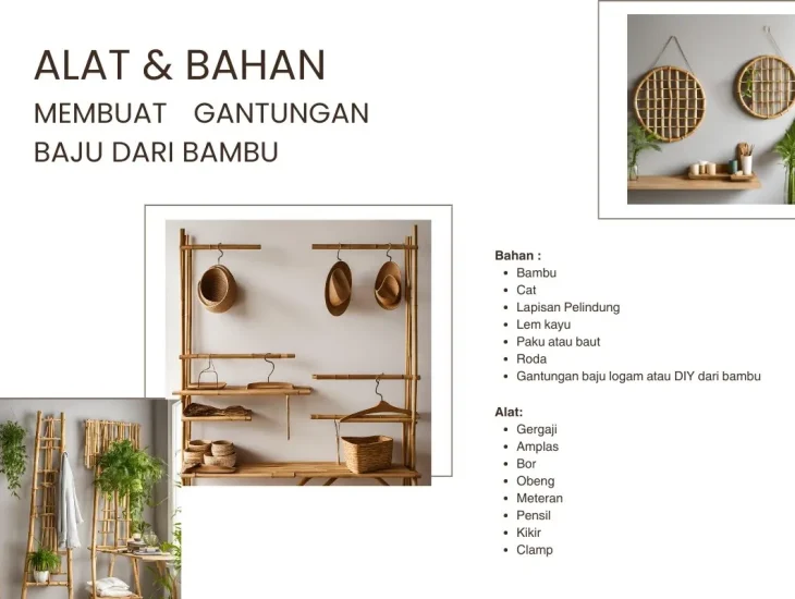 alat dan bahan membuat gantungan baju dari bambu