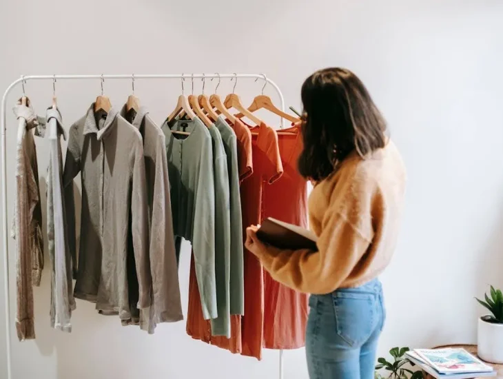 Gantungan baju minimalis model stand